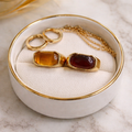 ✨ Dual Stone Gold Statement Rings Set 💍💛