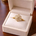 ✨ Elegant Floral Gold Ring 💍🌸