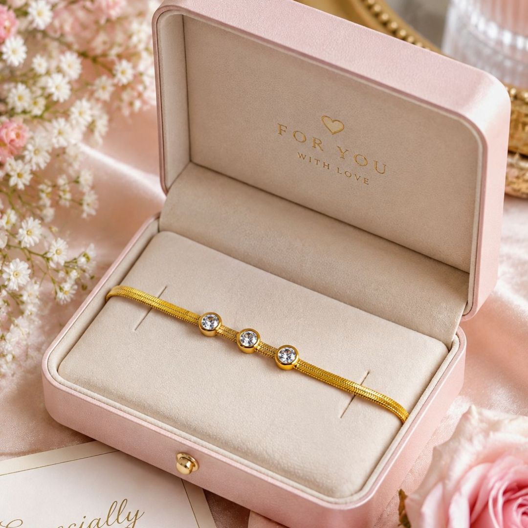 Stainless Steel Zircon Stone Bracelet