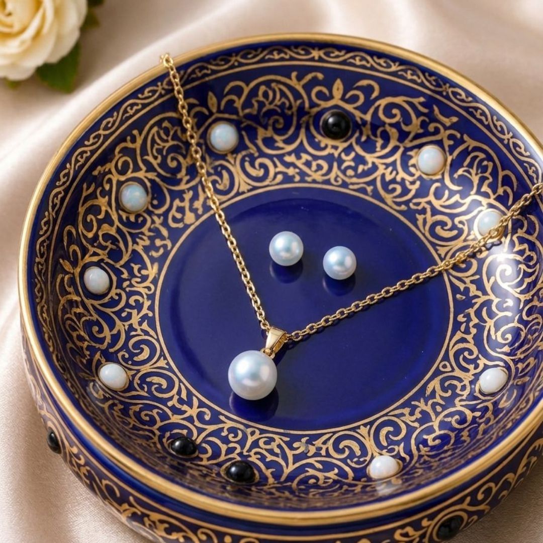 Elegant Pearl Pendant & Stud Earrings Set