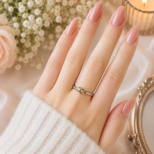 Black  Blue , Honey Brown Crystal Ring