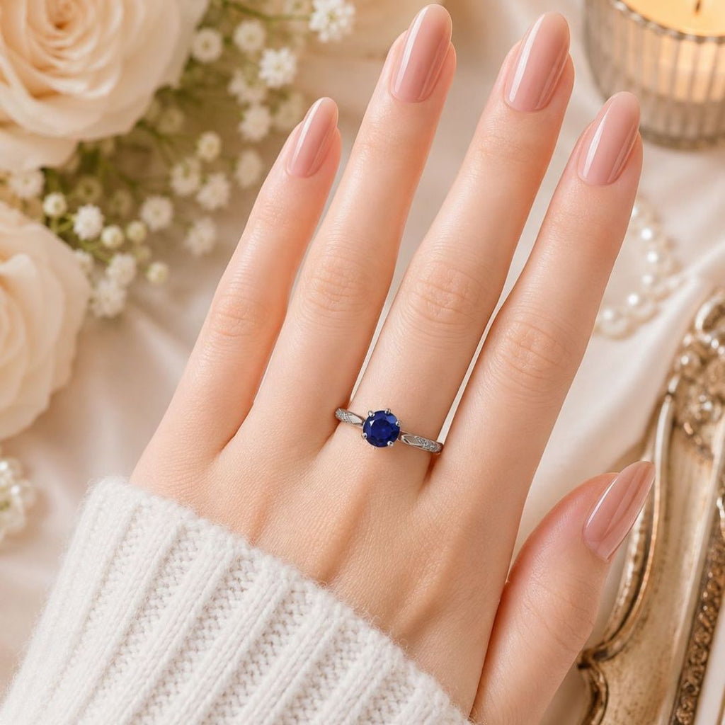 Black  Blue , Honey Brown Crystal Ring