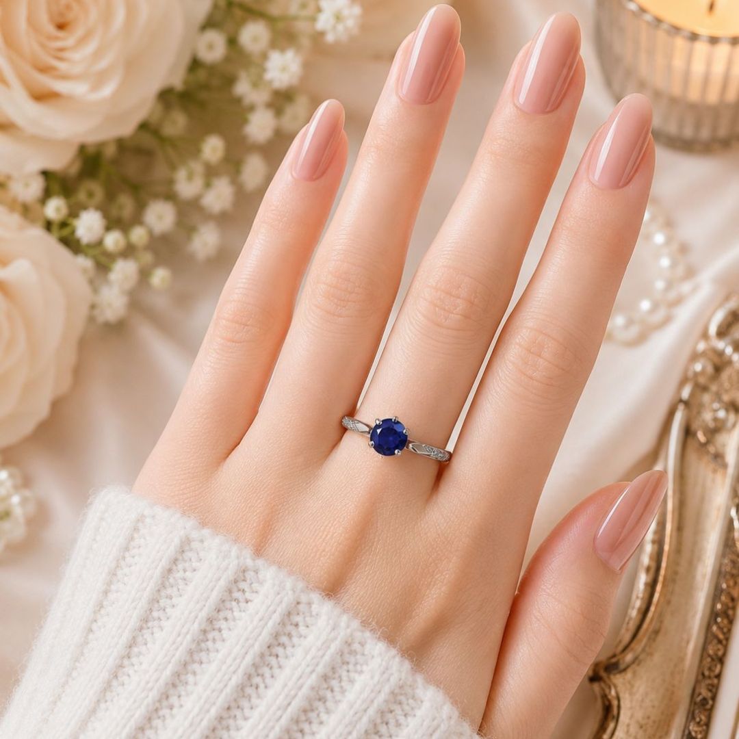 Black  Blue , Honey Brown Crystal Ring
