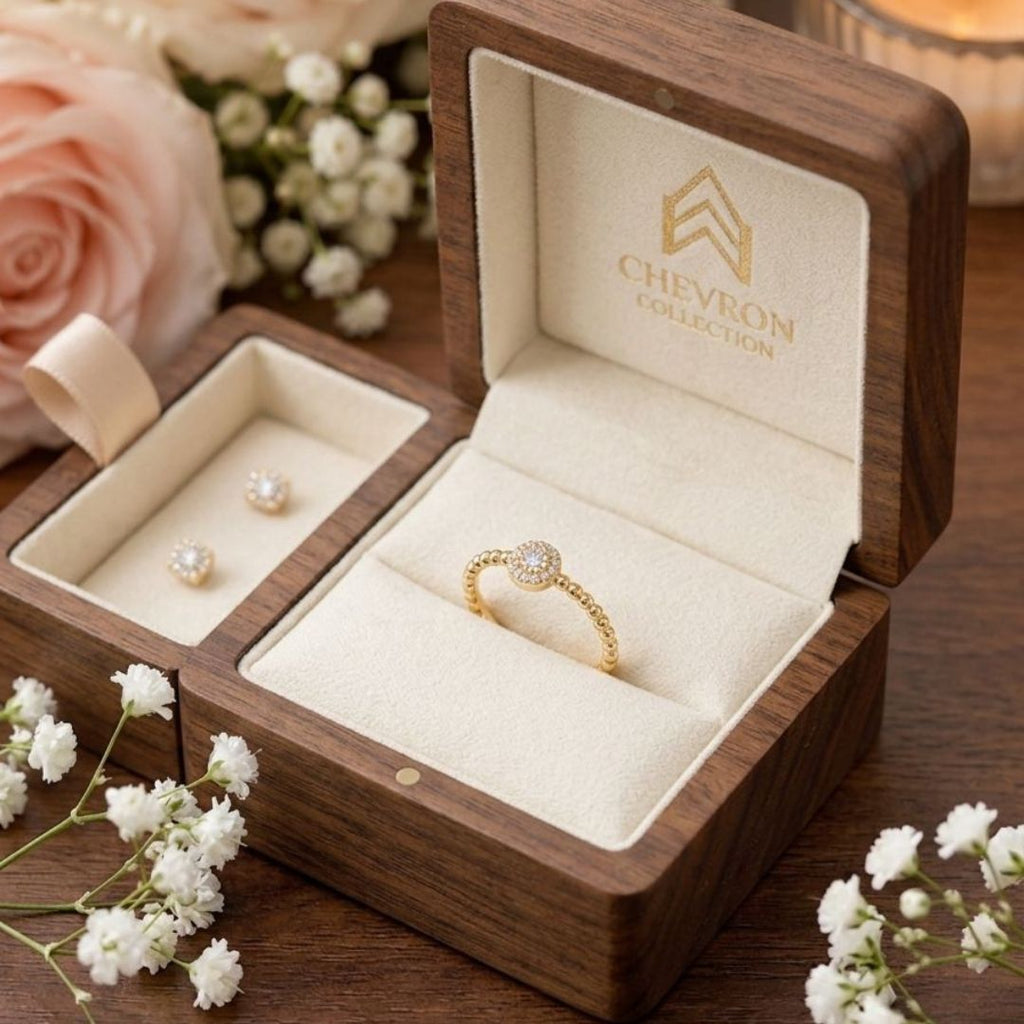 Simple, elegant Crystal Solitaire Ring