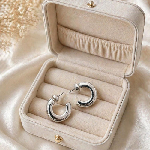 Classic Silver Hoop Earrings ✨