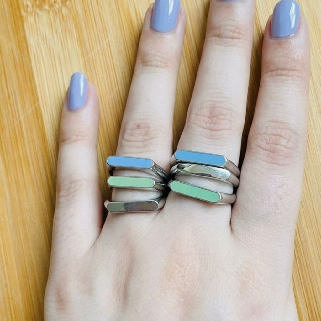 Pastel Stackable Modern Rings