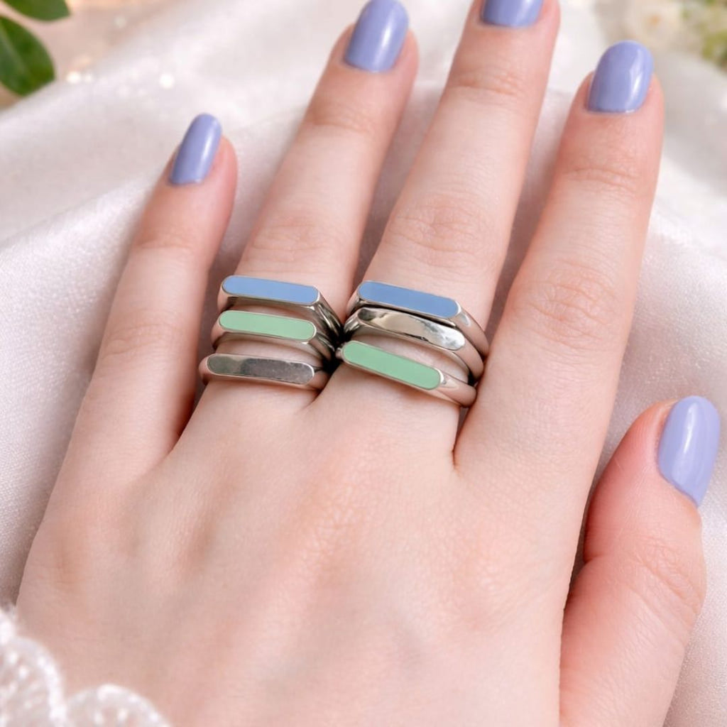 Pastel Stackable Modern Rings