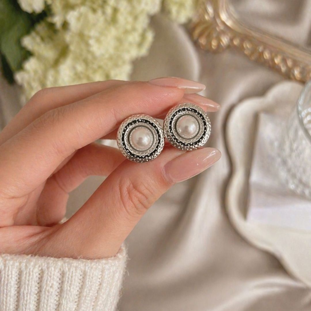 Elegant Pearl Stud Earrings