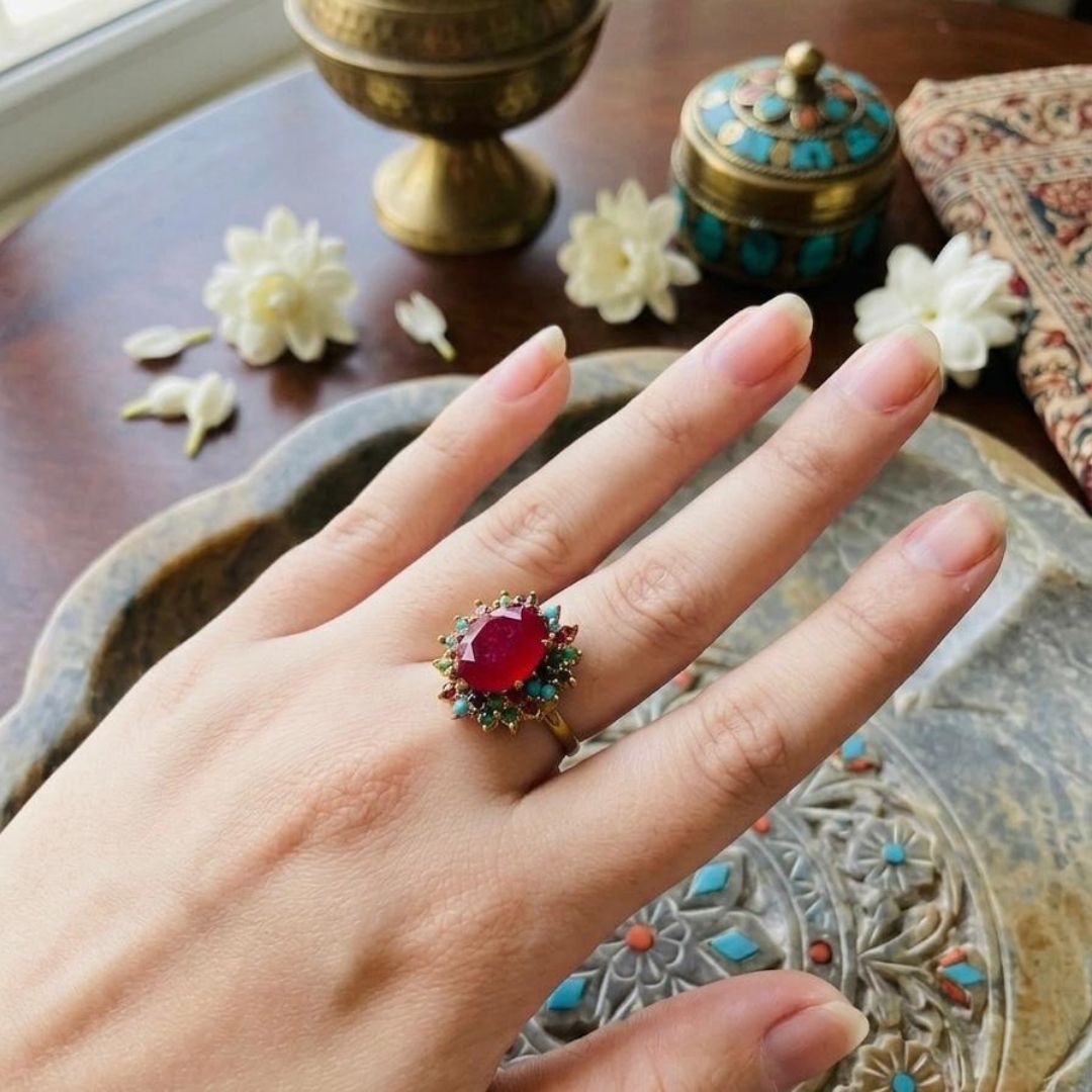 ✨ Royal Ruby Statement Ring 💍❤️