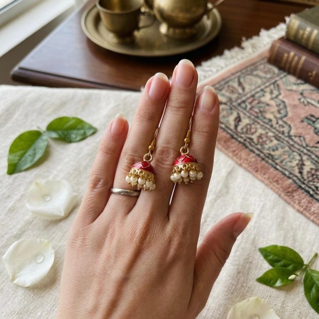 Colorful Jhumka Earrings Set 🌸