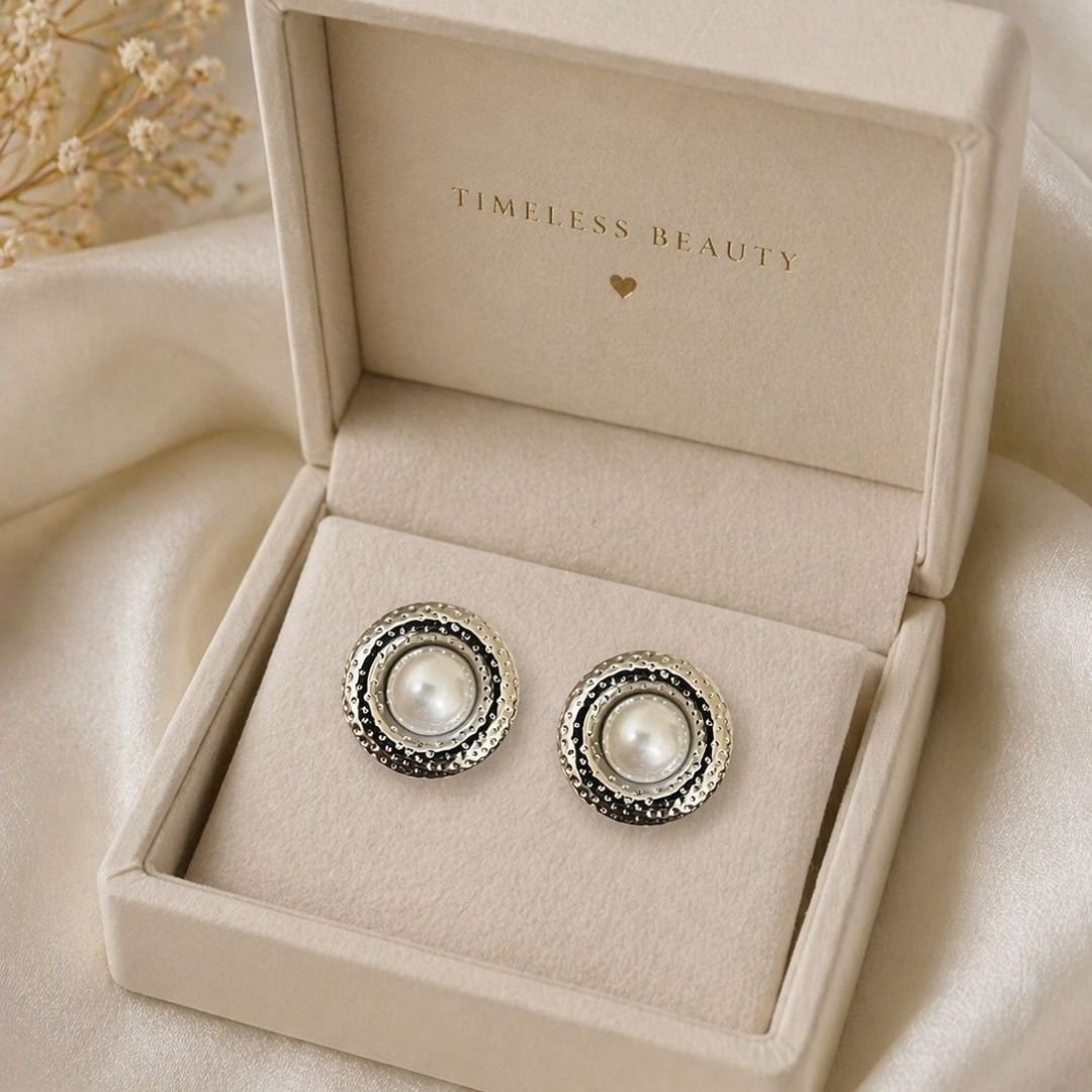 Elegant Pearl Stud Earrings