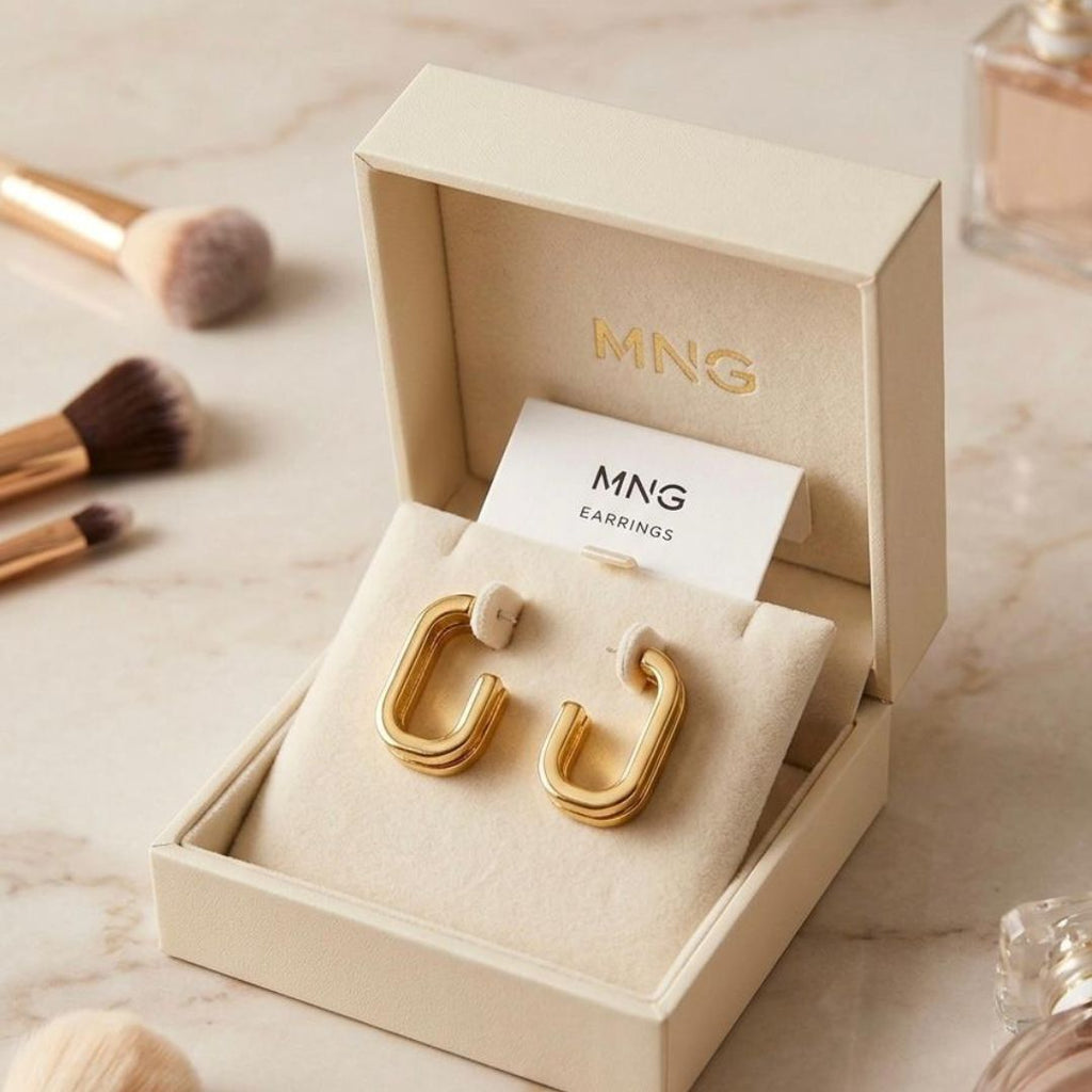 Minimal Gold U-Shaped Hoop Earrings 💛✨