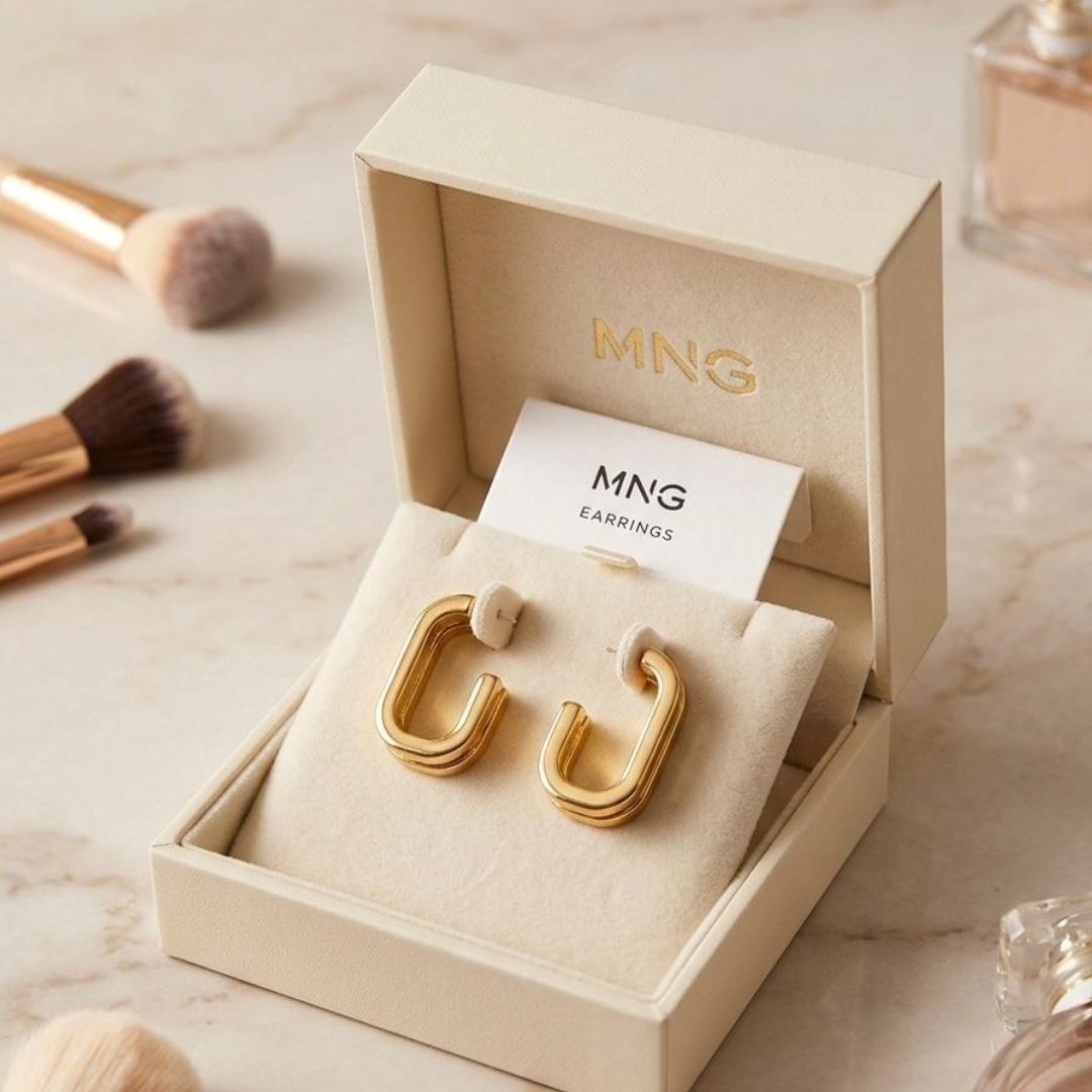 Minimal Gold U-Shaped Hoop Earrings 💛✨