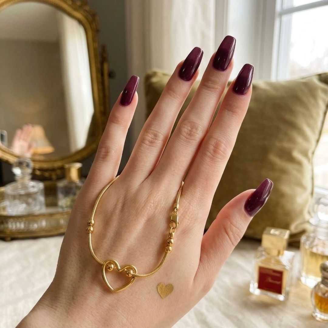 Gold Stainless Steel Heart Bracelet