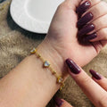 Elegant Gold Crystal Heart Bracelet