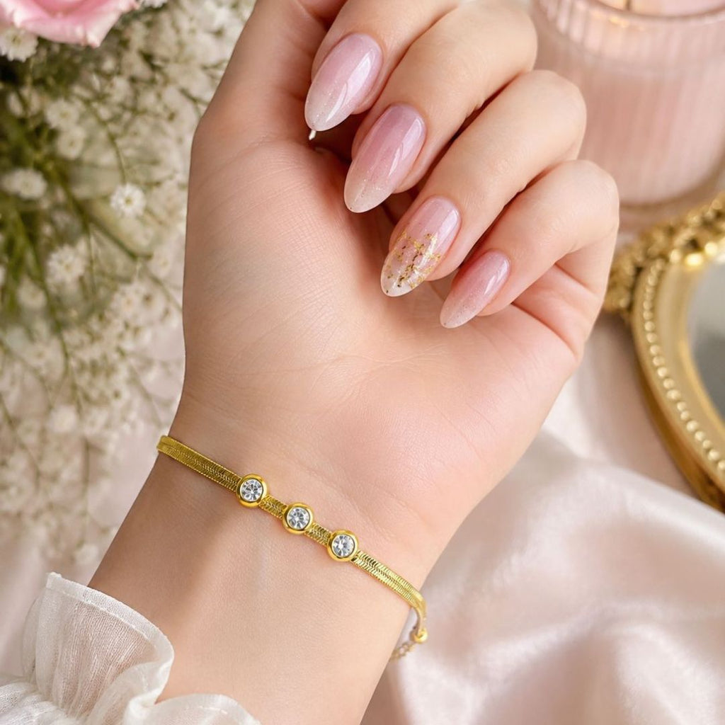 Stainless Steel Zircon Stone Bracelet