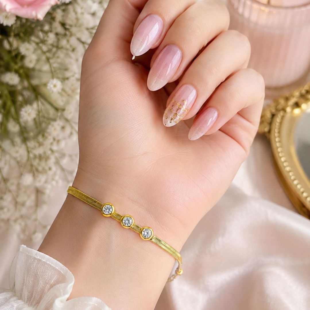 Stainless Steel Zircon Stone Bracelet