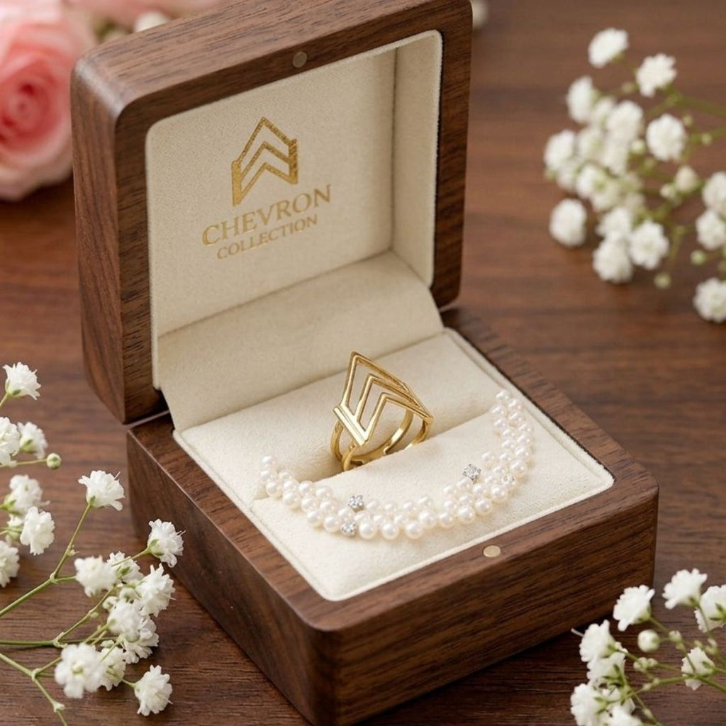 stunning Chevron Gold Ring!