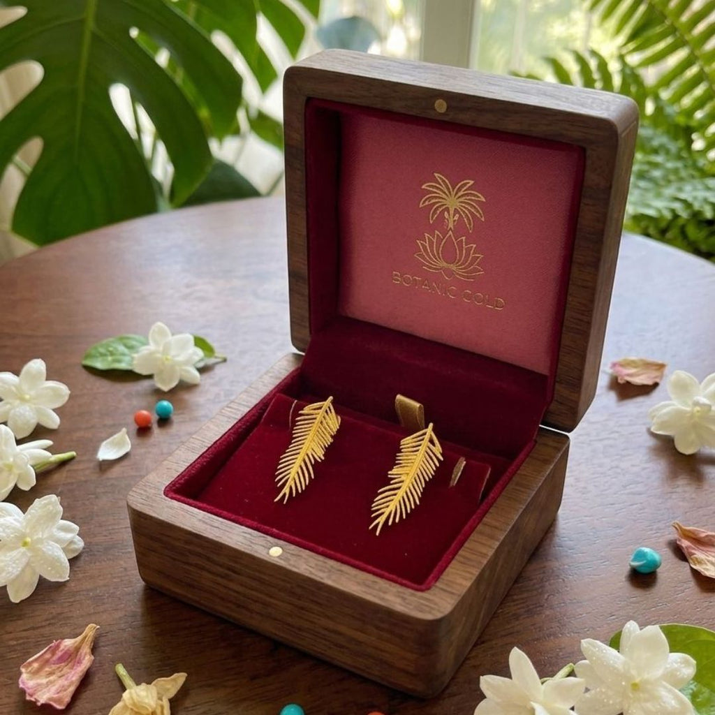 Elegant Gold Leaf Earrings