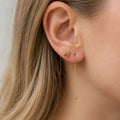Gold Heart Chain Drop Earrings