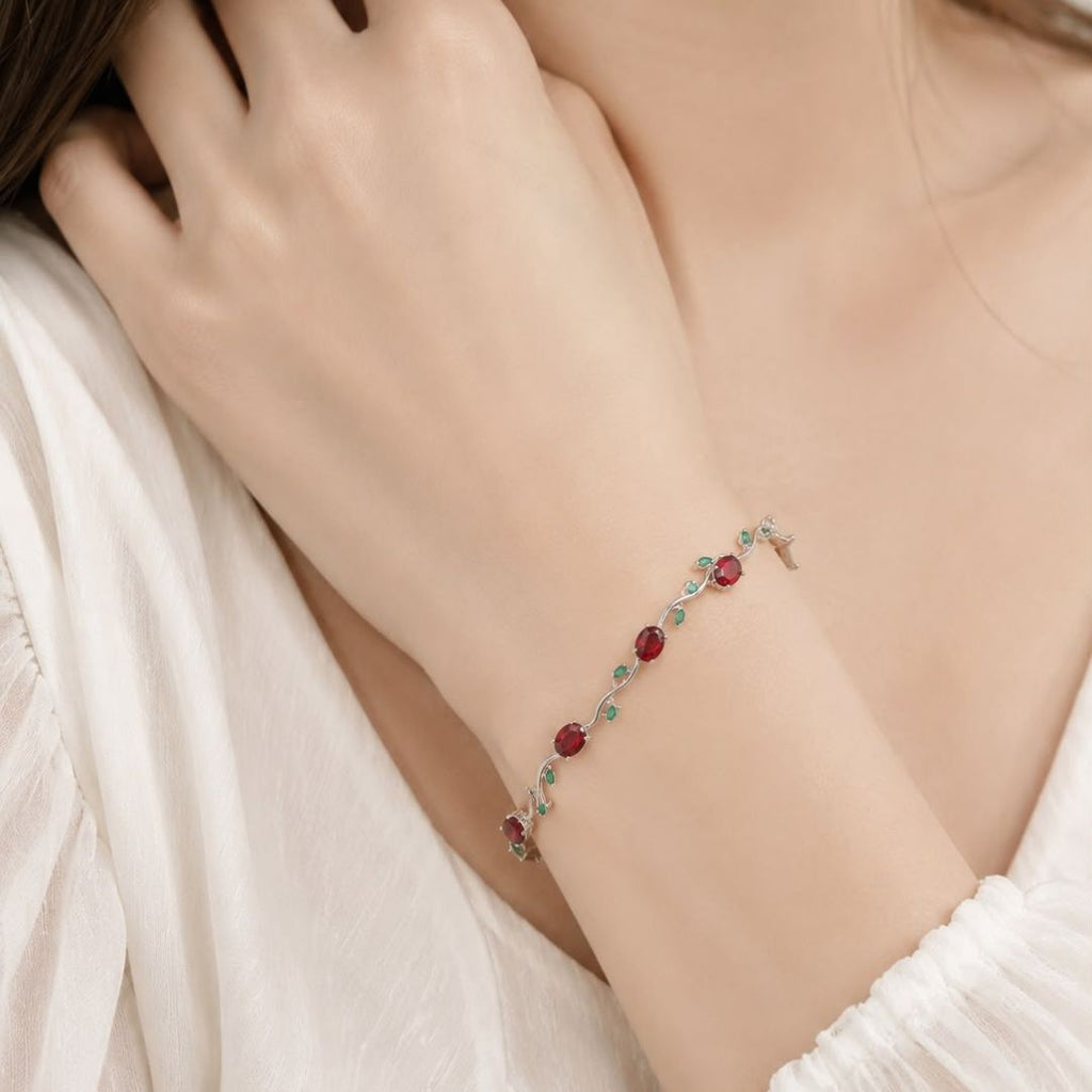 Ruby Tulip Bracelet