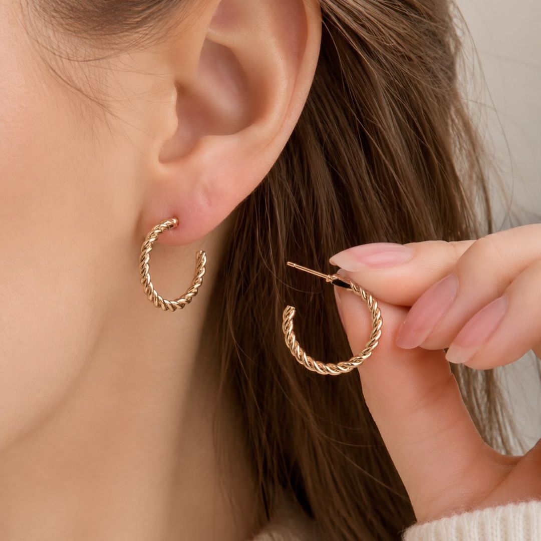 Minimalist Elegant Hoops Earrings