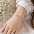 Minimalist Square Crystal Gold Bracelet