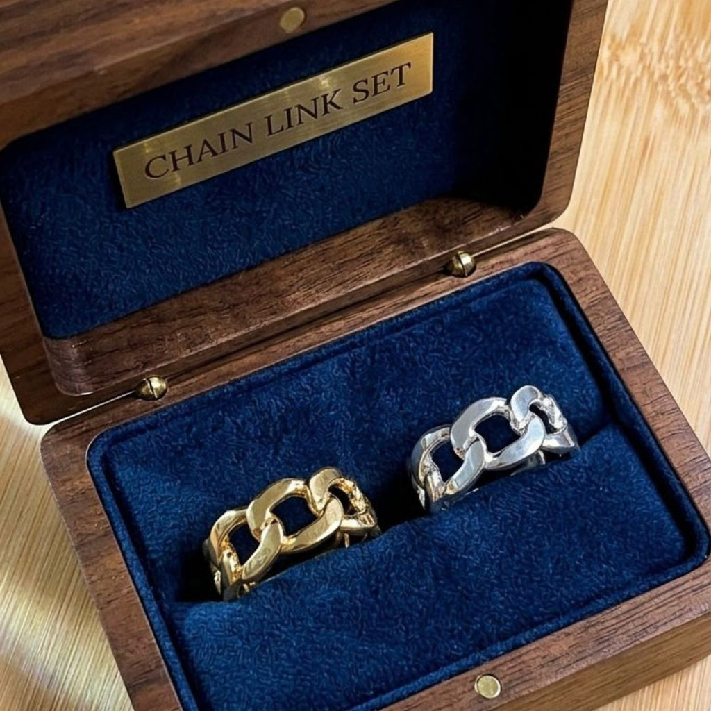 Premium Chain Link Rings Set 💍✨