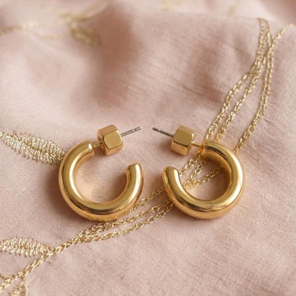 Classic Gold Hoop Earrings 💛✨