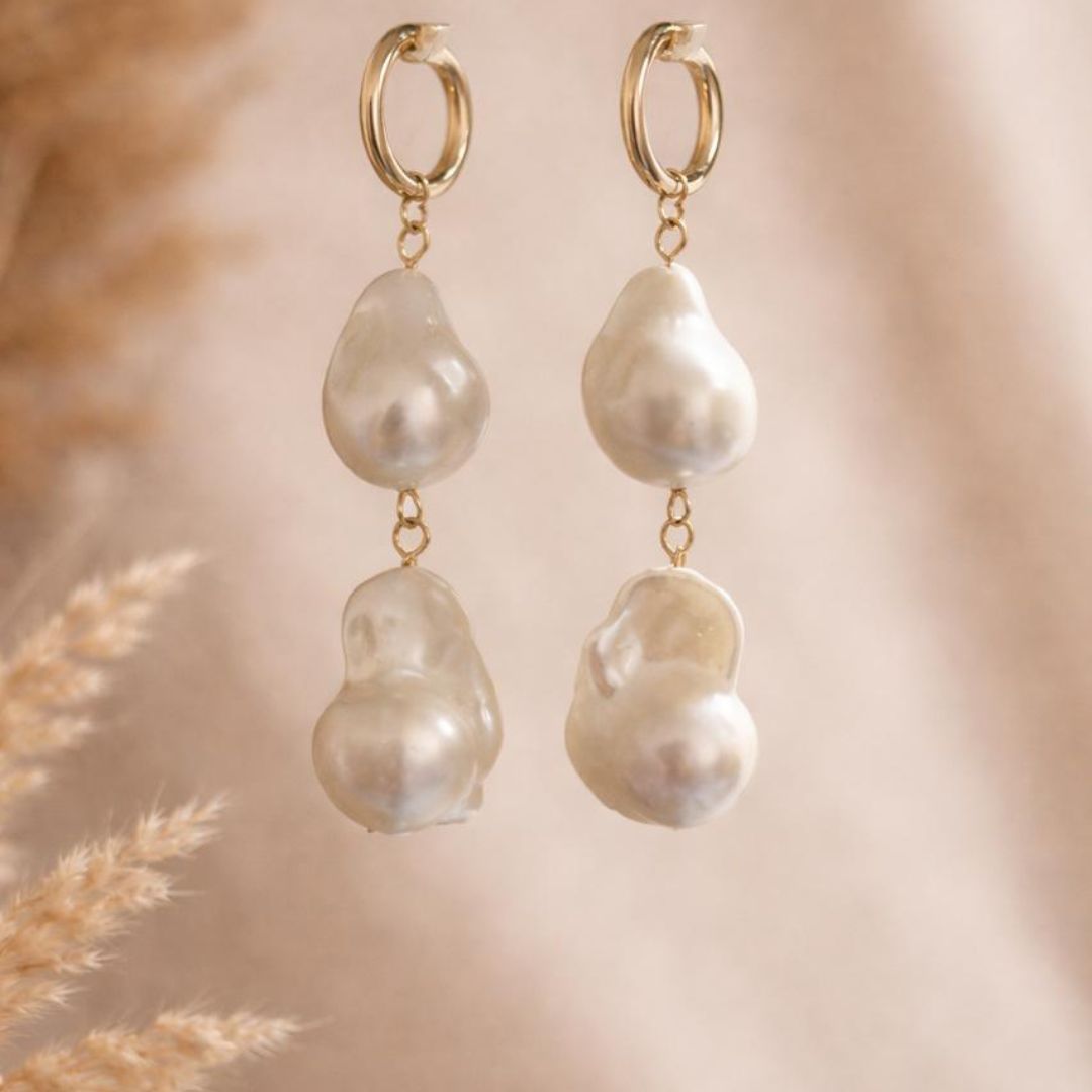 White Seashell Earrings 🐚🤍✨