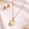Golden Heart Star Necklace Set 💛⭐✨