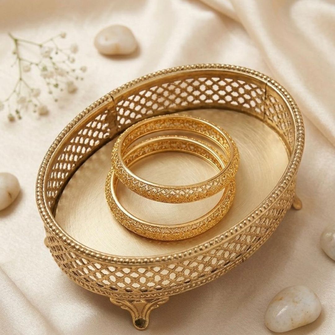 Elegant Gold Bangles Set ✨