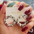 Silver Hollow Circle Earrings