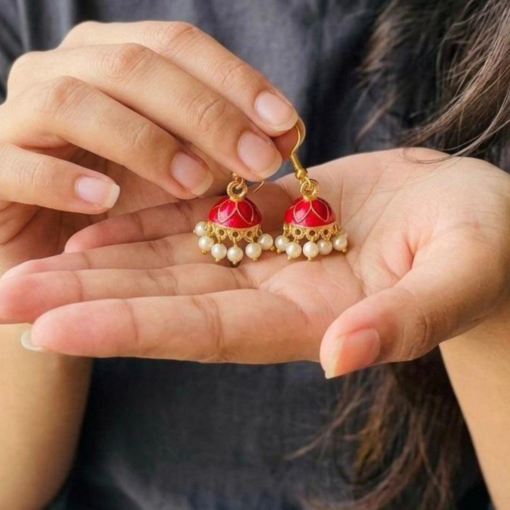 Colorful Jhumka Earrings Set 🌸