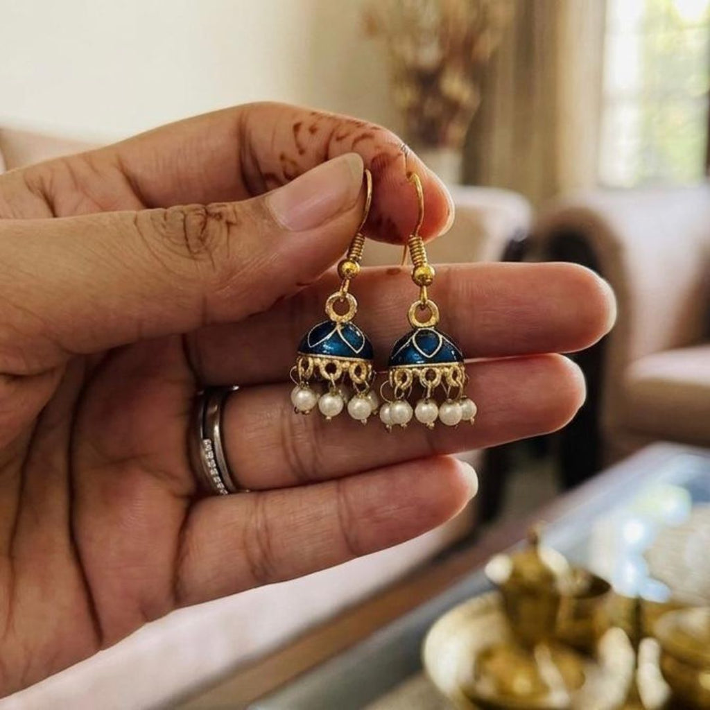 Colorful Jhumka Earrings Set 🌸