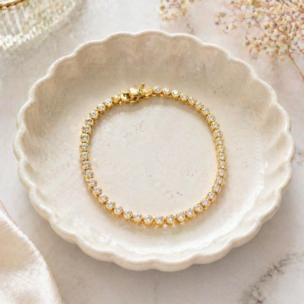 Gold Crystal Tennis Bracelet