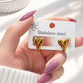 Stainless Steel Love Heart Earrings