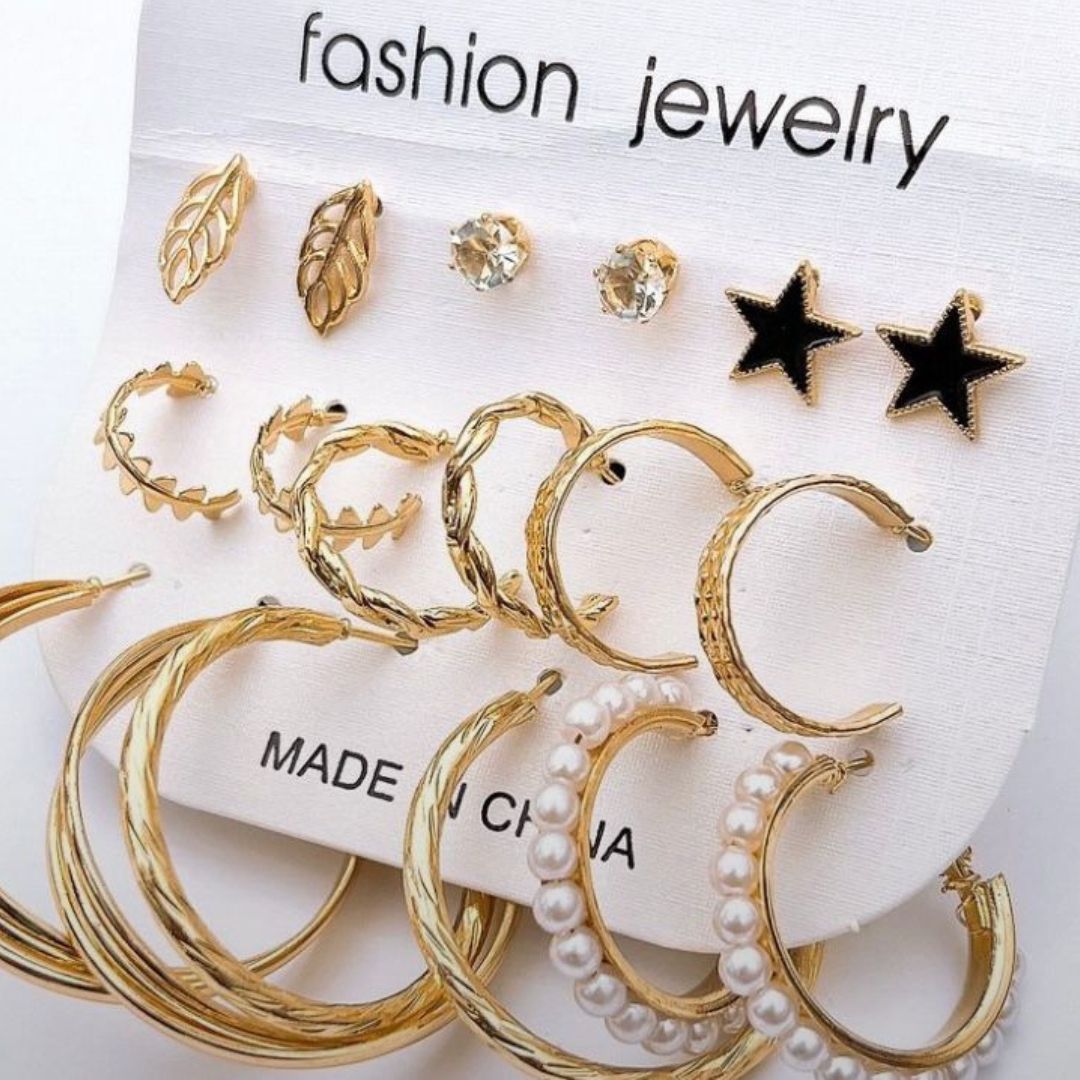 Trendy Multi Style Fashion Earrings Pack