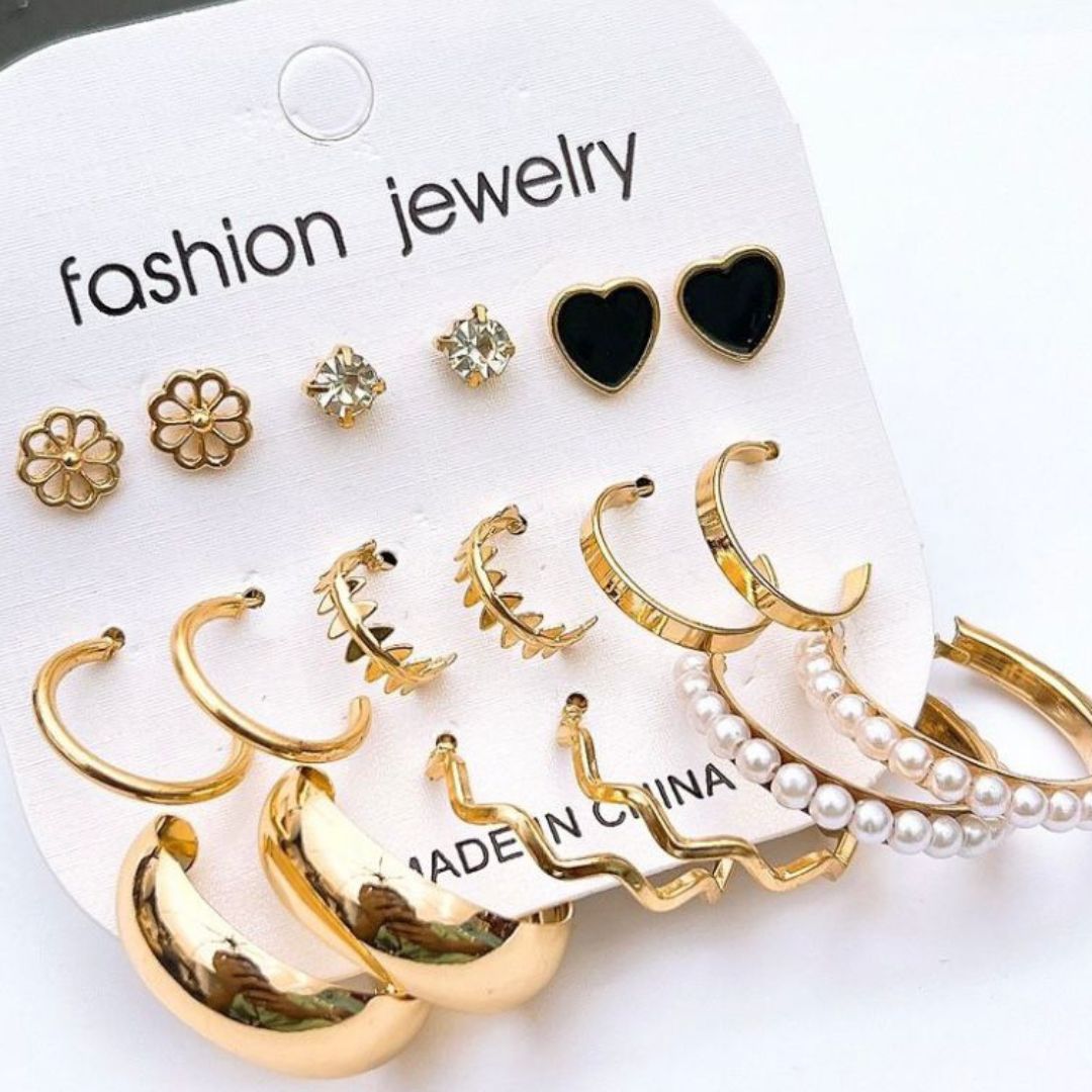 Trendy Multi Style Fashion Earrings Pack