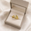 Golden Leaves Design Ring