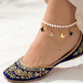 Butterfly Pearl Anklet for Women