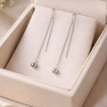 Elegant Silver Threader Drop Earrings 💎✨