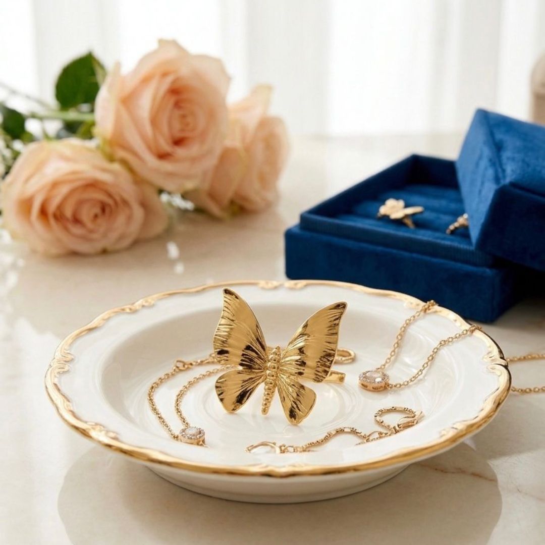 Golden Butterfly Ring