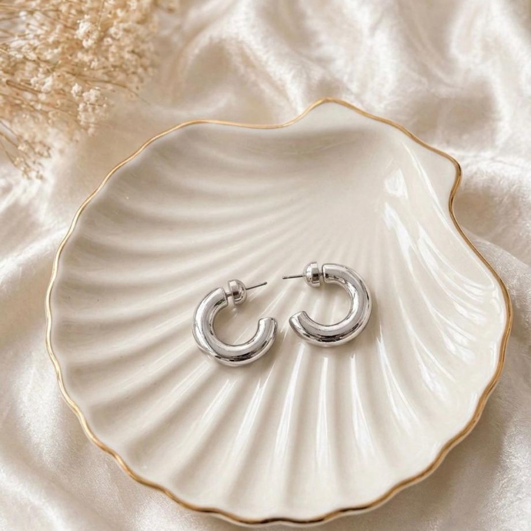 Classic Silver Hoop Earrings ✨